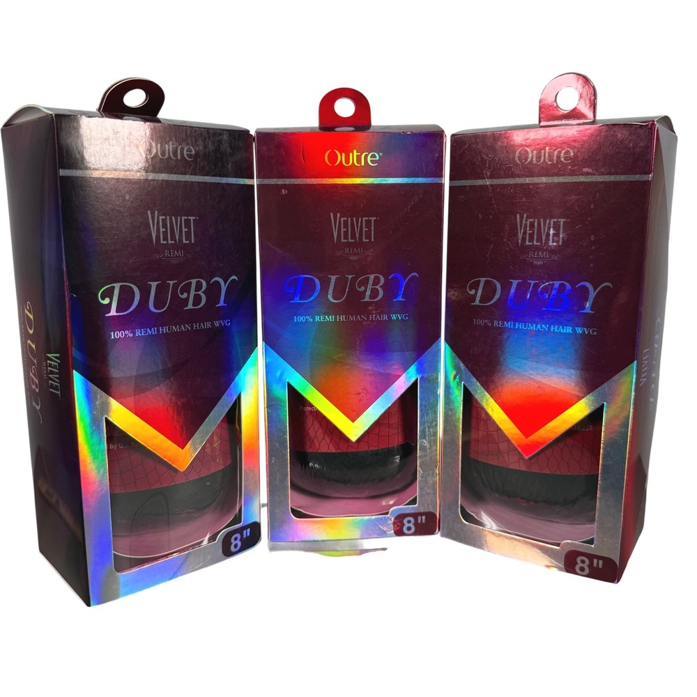 Outre Velvet Remi Duby 100% Remi Human Hair Weave 3 Pack 8in Color 2 Dark Brown